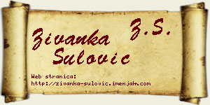 Živanka Šulović vizit kartica